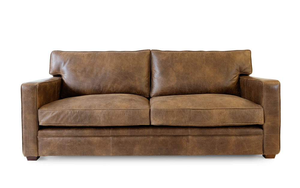 Atticus    3 seater Sofa in Honey Vintage leather - with Sofa Bed