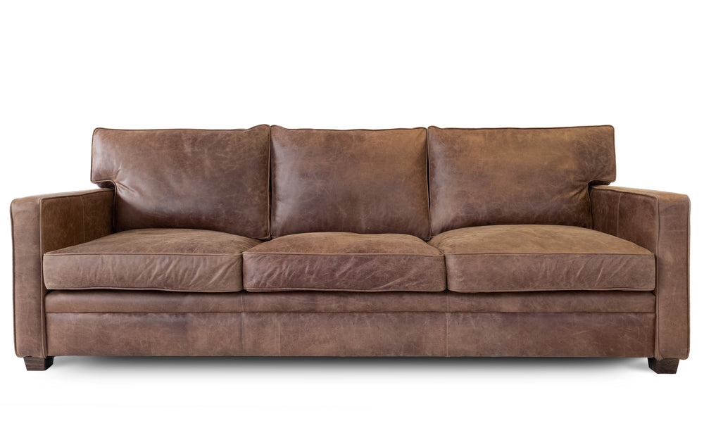Atticus    4 seater Sofa in Dark brown Vintage leather - with Sofa Bed