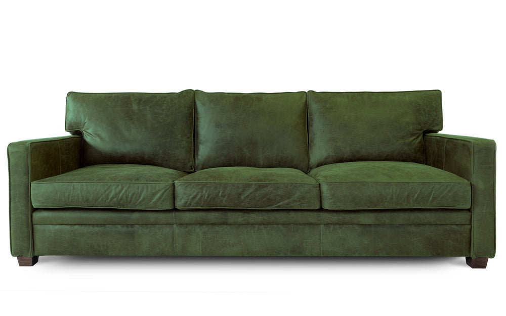 Atticus    4 seater Sofa in Green Vintage leather
