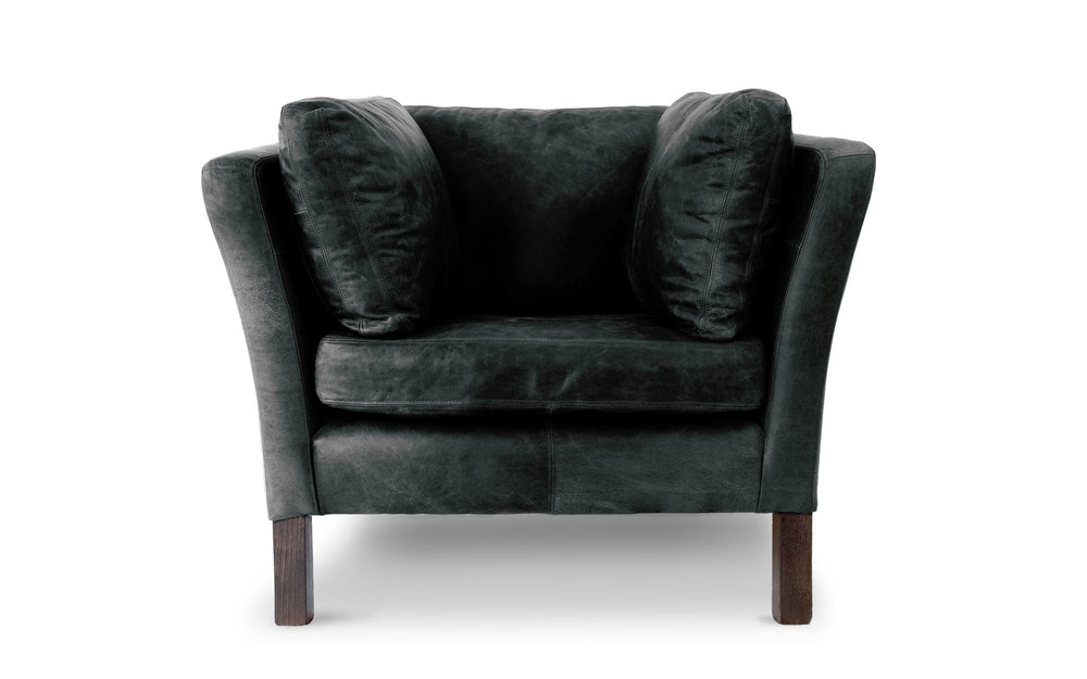 Randle    Chair in Black Vintage leather
