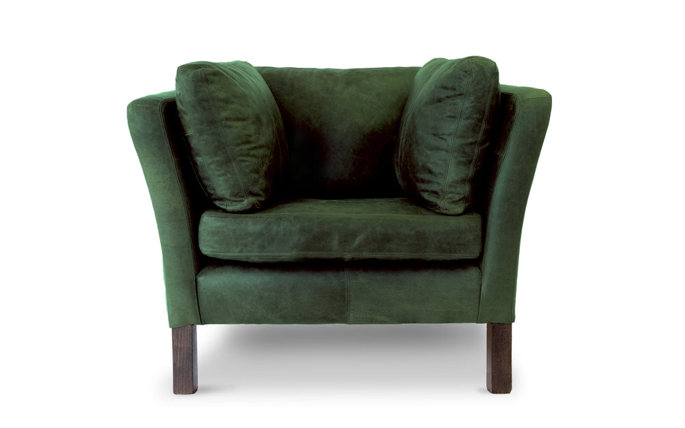 Randle    Chair in Green Vintage leather
