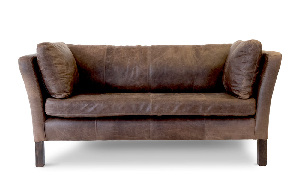 Randle    3 seater Sofa in Dark brown Vintage leather
