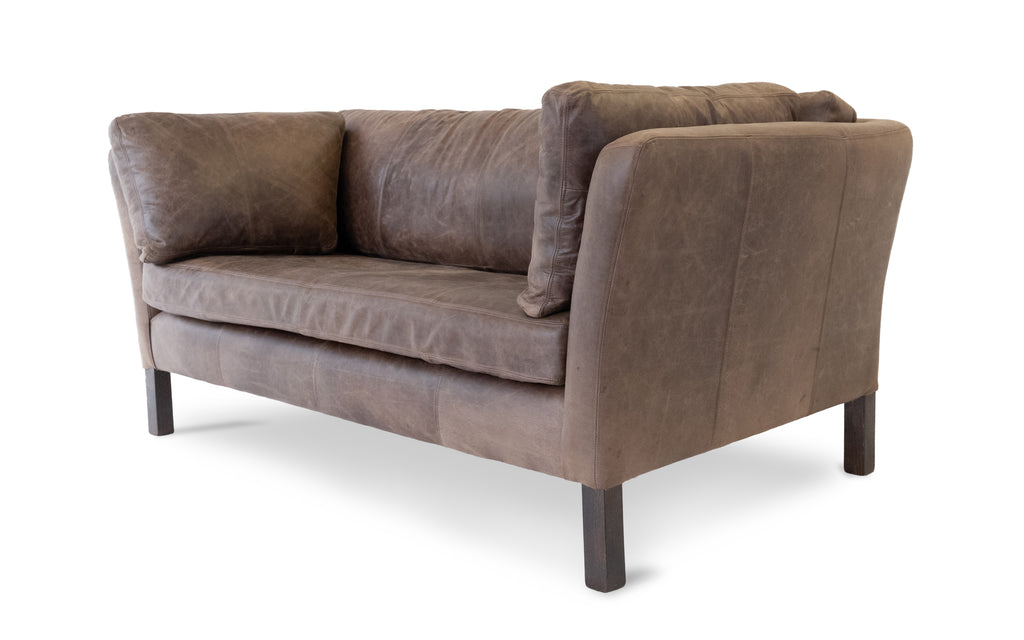 Leather Sofa In Dark Brown Vintage