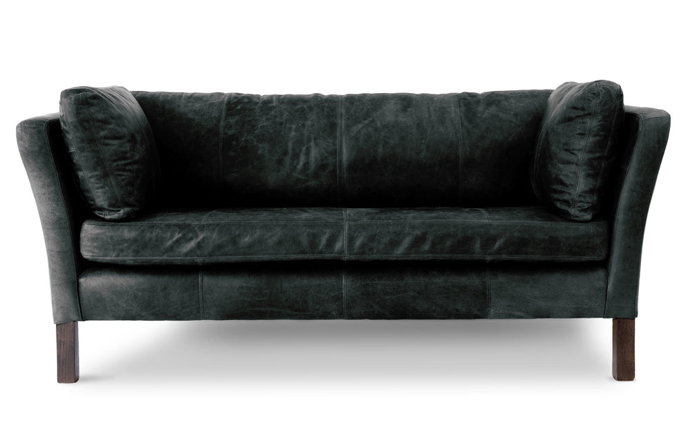 Randle    4 seater Sofa in Black Vintage leather
