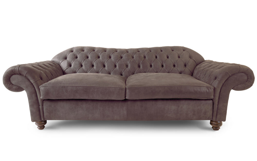Victor    4 seater Chesterfield in Cocoa Rustic leather
