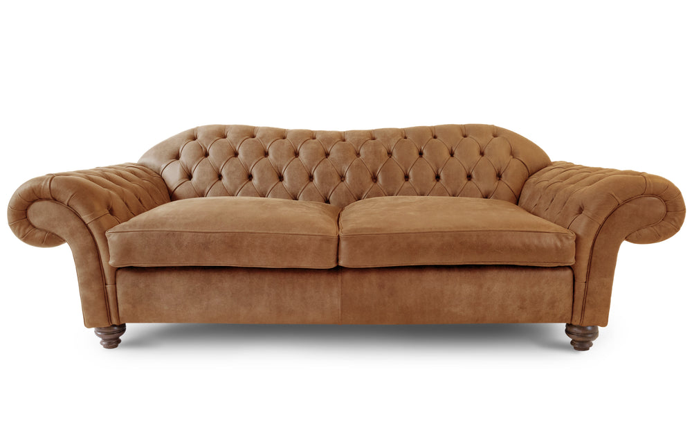 Victor    4 seater Chesterfield in Fox tail Rustic leather
