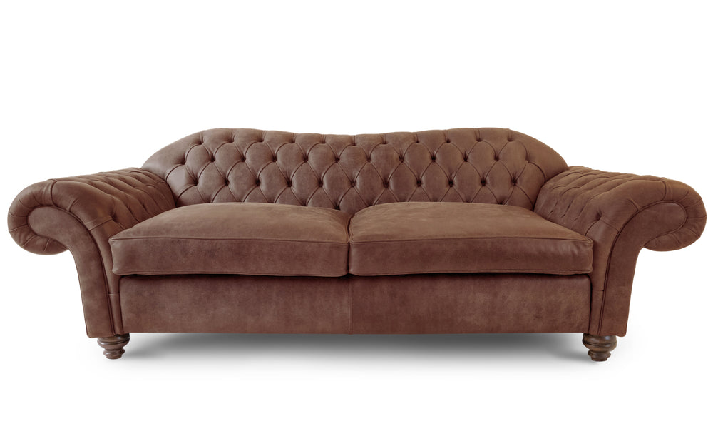 Victor    4 seater Chesterfield in Tawny Rustic leather
