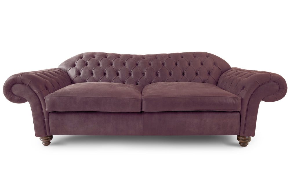 Victor    4 seater Chesterfield in Wine Rustic leather
