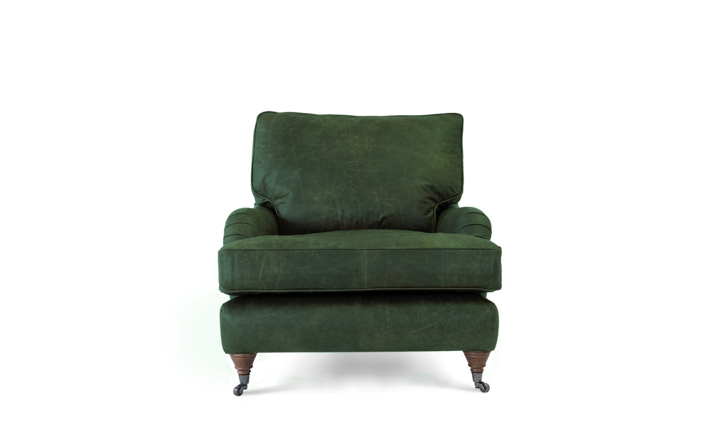 Tillie    Chair in Green Vintage leather
