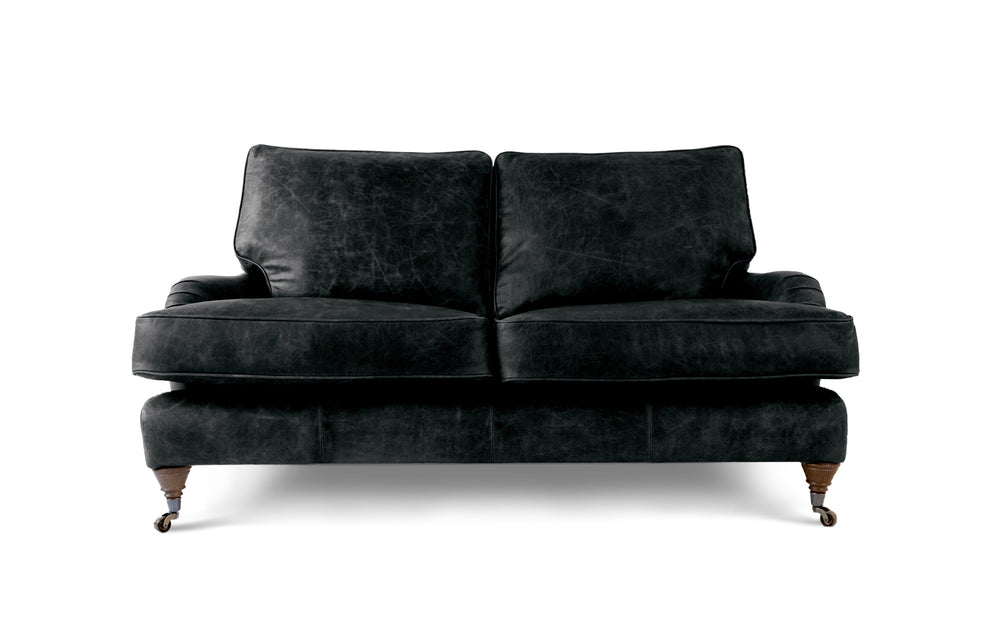 Tillie    2 seater Sofa in Black Vintage leather
