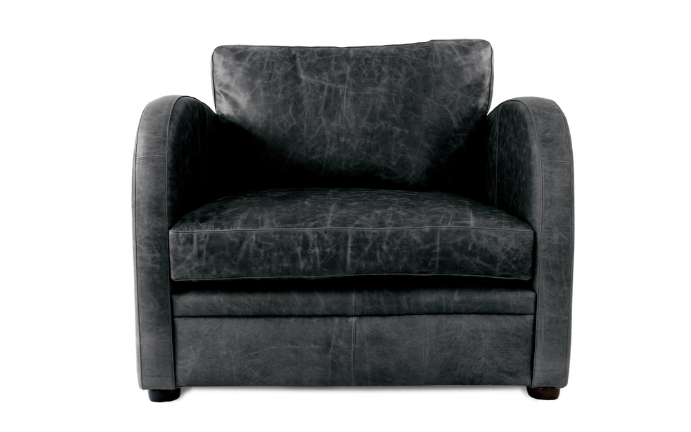 Elsa    Snuggler Sofa in Black Vintage leather
