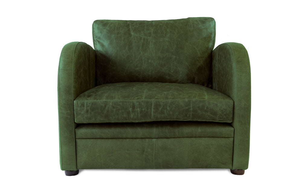 Elsa    Snuggler Sofa in Green Vintage leather
