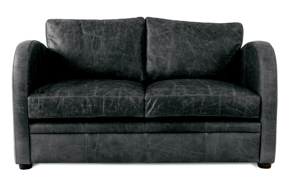 Elsa    3 seater Sofa in Black Vintage leather
