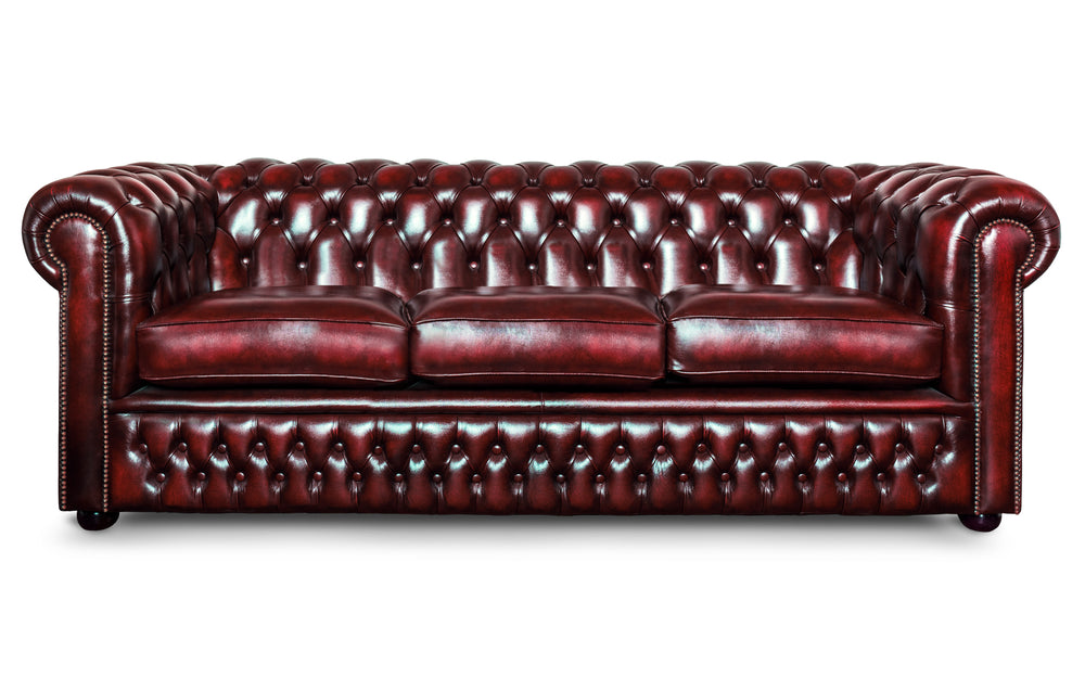 Sterling    4 seater Chesterfield in Red Antique leather
