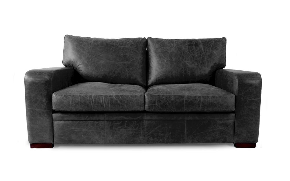 Spike    2 seater Sofa in Black Vintage leather
