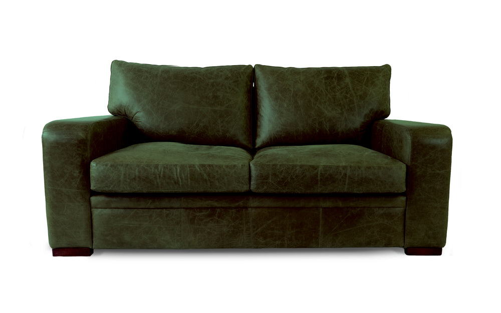 Spike    2 seater Sofa in Green Vintage leather
