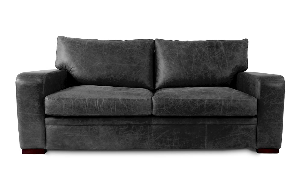 Spike    3 seater Sofa in Black Vintage leather
