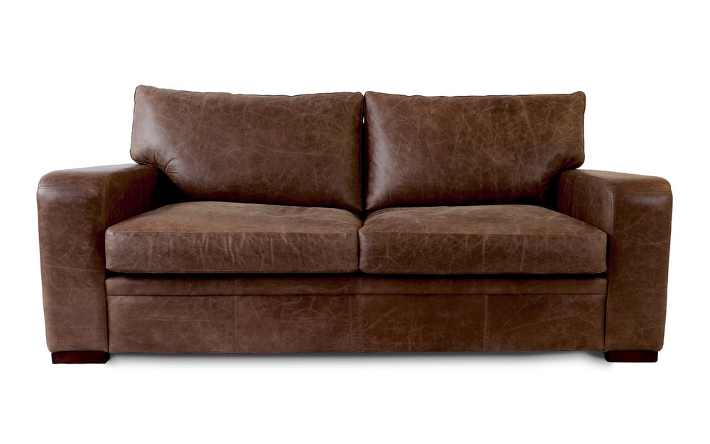 Spike    3 seater Sofa in Dark brown Vintage leather
