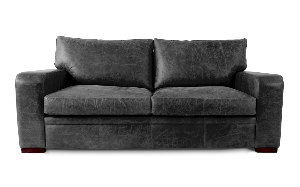 Spike    4 seater Sofa in Black Vintage leather
