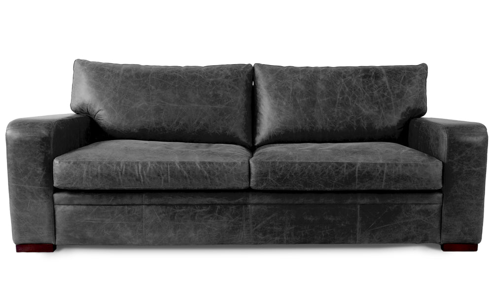 Spike    5 seater Sofa in Black Vintage leather
