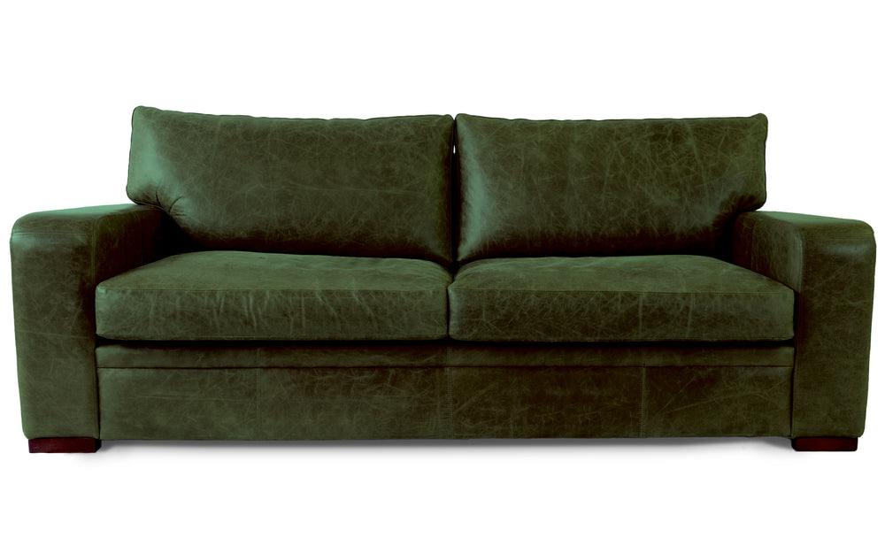 Spike    5 seater Sofa in Green Vintage leather
