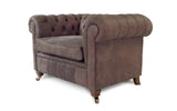 Farley Rustic Leather Chesterfield
