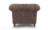 Farley Rustic Leather Chesterfield