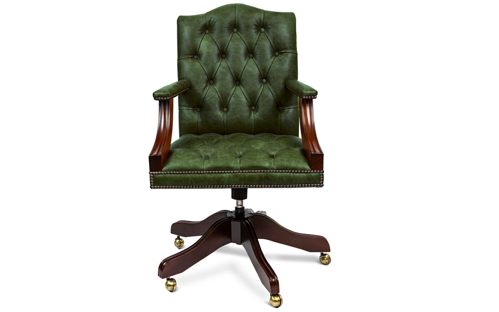Pearl Vintage Leather Desk Chair