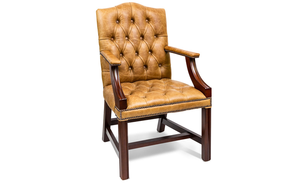 Blanche   gainsborough desk chair in Honey Vintage leather
