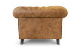 Monty Rustic Leather Chesterfield