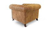 Monty Rustic Leather Chesterfield