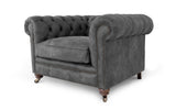 Monty Rustic Leather Chesterfield