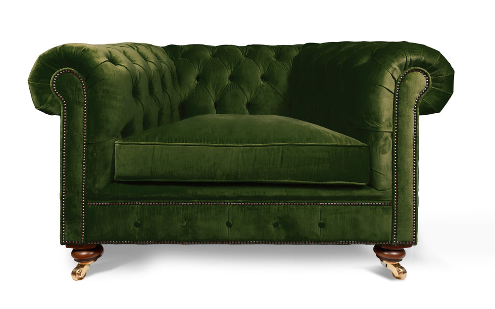 Monty 100% cotton   Snuggler Chesterfield in Green 

