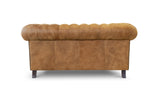 Monty Rustic Leather Chesterfield