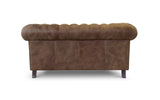 Monty Rustic Leather Chesterfield