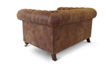 Monty Rustic Leather Chesterfield