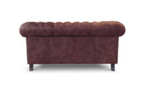 Monty Rustic Leather Chesterfield