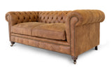 Monty Rustic Leather Chesterfield