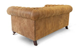 Monty Rustic Leather Chesterfield