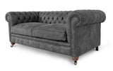 Monty Rustic Leather Chesterfield