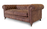 Monty Rustic Leather Chesterfield