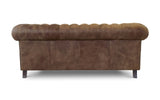 Monty Rustic Leather Chesterfield