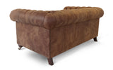 Monty Rustic Leather Chesterfield