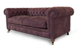 Monty Rustic Leather Chesterfield