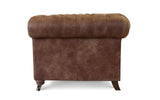 Monty Rustic Leather Chesterfield