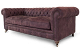 Monty Rustic Leather Chesterfield