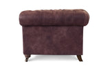 Monty Rustic Leather Chesterfield