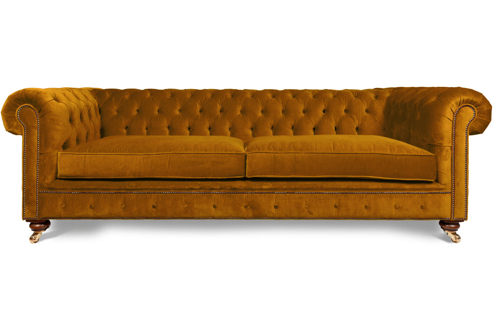 Monty 100% cotton   4 seater Chesterfield in Honey 
