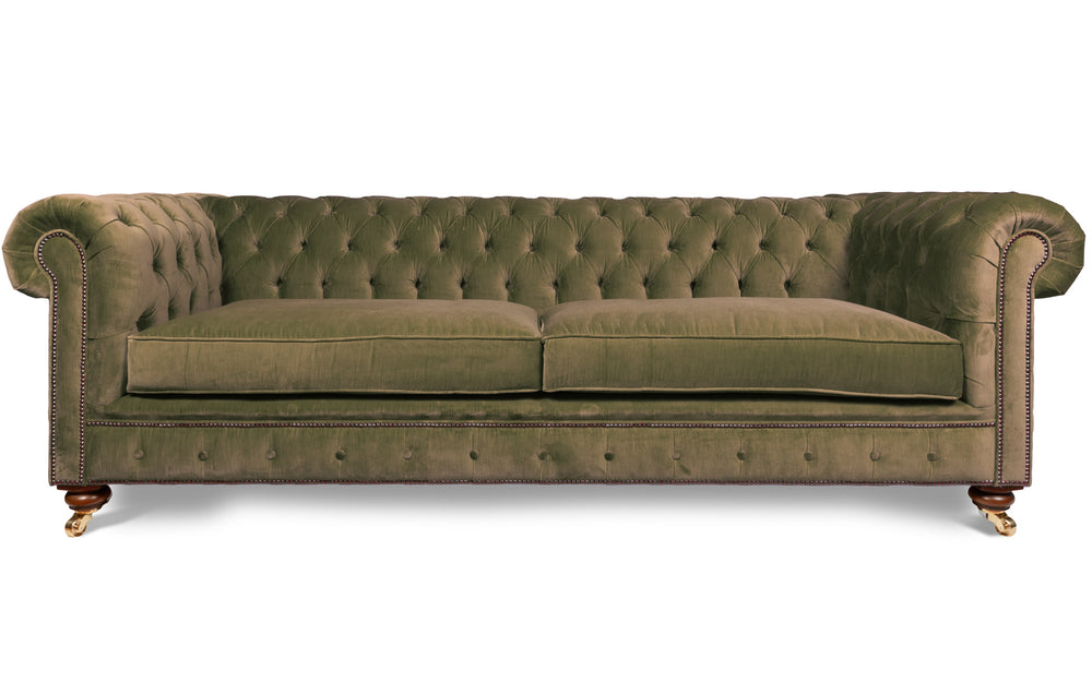 Monty 100% cotton   4 seater Chesterfield in Sage 
