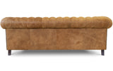 Monty Rustic Leather Chesterfield